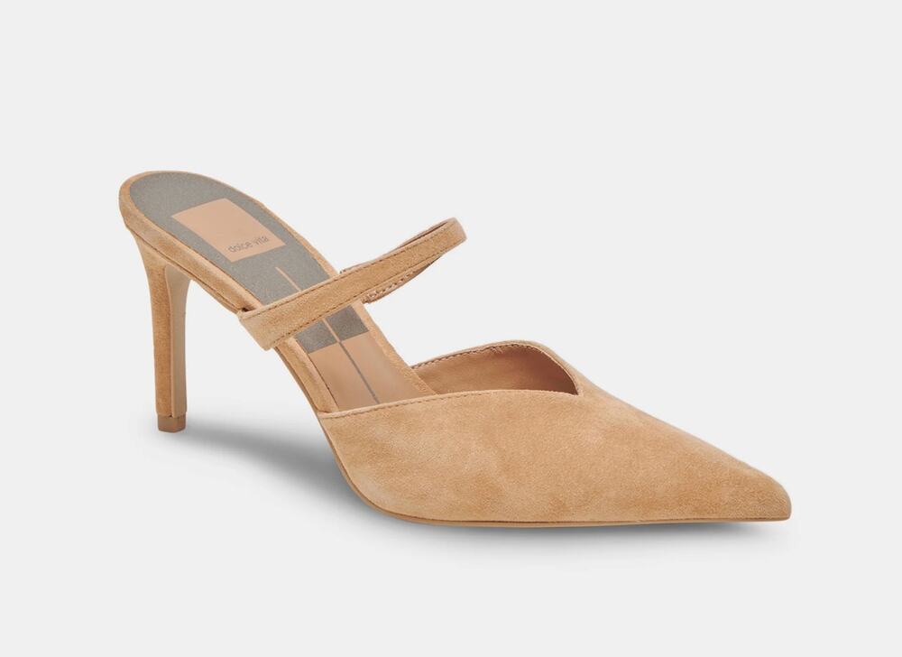 DOLCE VITA New in Box Evereve Kanika Pump Heels in Camel Nude Suede // 10